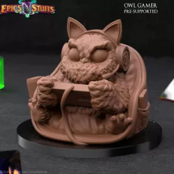 $3.99Gamer Owlkin Miniature - Pre-Supported