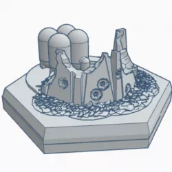 $4.00Ruined Mech Bunker with Coolant Pool Hex Map Scale HMSMilR013