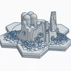 $4.00Ruined Mech Bunker with Coolant Pool with hex Base MilRHB013
