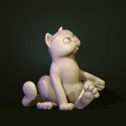 $4.60figurine of a fanny cat