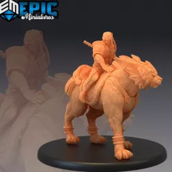 $4.90Masked Hunter Rider & Aquatic Tiger Mount / Marsh Warrior / Legendary Soldier / Marshland Fighter