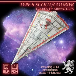 $4.99Type S Scout Courier Traveller Miniatures