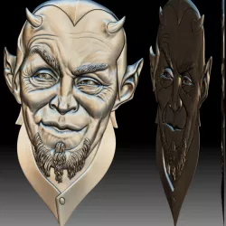 $5.00Lucifer lawyer Mefistofel bas-relief for CNC router or 3D printer