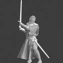$5.00Medieval knight swinging two hand sword