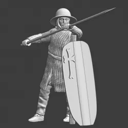 $5.00Medieval spearman - Schiltron infantry