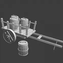 $5.00Small medieval barrel cart