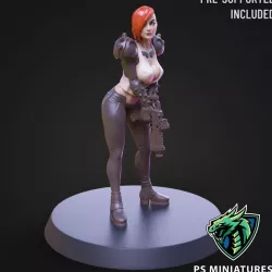 $5.49Cyberpunk Scrapper Girl Pose 2 - 3 Variants and Pinup