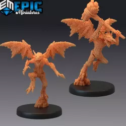 $5.90Earth Mephit Set / Evil Mine Imp / Winged Humanoid /Elemental Encounter