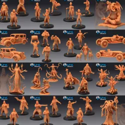 $59.90City of Dreams Set / Lovecraft Entity Collection / Vintage Town / Pre-Supported