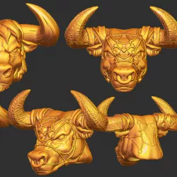 $6.00bull warrior and shaman head