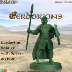 $6.00Cerdorion Soldier with Spear, on foot