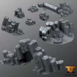 $7.50Planetary Outpost - Rock and Crystal Formations