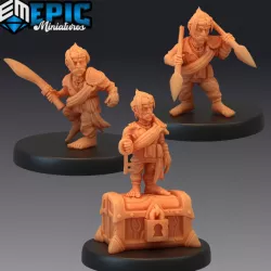 $8.90Gnome Pirate Set / Halfling Captain / Sea Warrior / Male Quartermaster