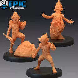 $8.90Magmin Set / Fire Elemental Creature / Magma Lava Encounter / Dwarven Magmen