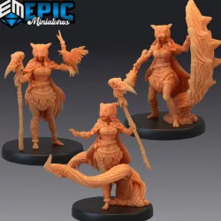 $8.90Owlbear Druid Set / Female Nature Leader / Forest Guardian / Woodland Encounter