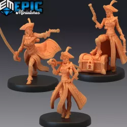 $8.90Veteran Captain Set / Pirate Female / Human Corsair / Quartermaster / Ship Lady