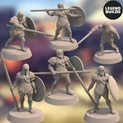$8.99Realm of Eros Soldiers with Spears and Shields Bundle (6 unique miniatures)