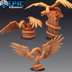 $9.90Feathered Serpent Set / Exotic Jungle Deity / Legendary Woodland Entity / Winged Flying God