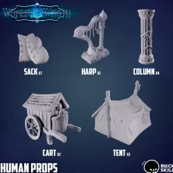 $9.99Human Props (Sacks, Harp, Column, Cart, Tent)