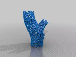 Aquarium Decoration - Wood Textured Branching Stick Cave - Large (Voronoi)