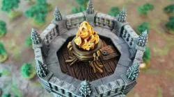 Cauldron on fire