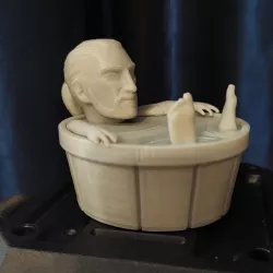 Chibi Geralt in bath