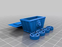 Circus wagon trash bin