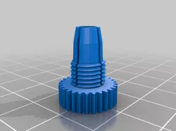Collet shafts for mechanical reversing worm for fischertechnik