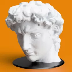David of Michelangelo Head Pen Holder