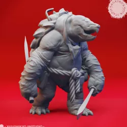 Dual Sword Tortle - Tabletop Miniature