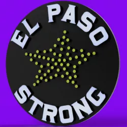 El Paso Strong Sign 3D print model