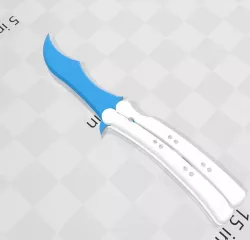 Fully printable CSGO butterfly knife (snap in)