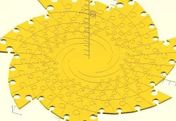 Golden spiral jigsaw puzzle