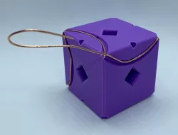  Gyroid Patch Outline on a Cube, Soap Film Wire