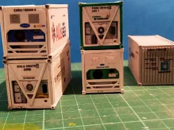 H0 Scale - Container Reefer & Dry van 20 ft