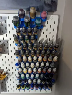IKEA Skadis Pegboard - Games Workshop Paint Bottle Holder 