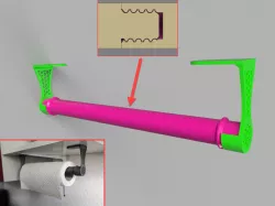 Paper roll holder for kitchen