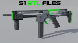 Phalanx S1 Digital STL files 3D Printed Nerf Blaster