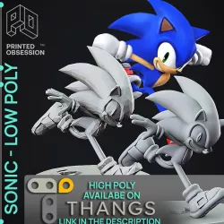 Sonic - Low Poly - Fan Art