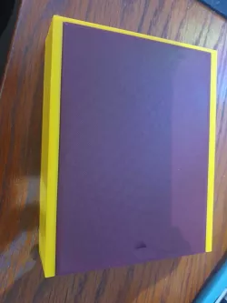 Stackable box with slide lid