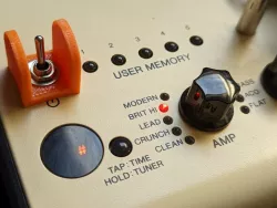 Switch guard for 6mm bore lever switches (SPDT, DPDT,...) like on Yamaha THR amps