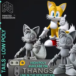 Tails - Sonic The Hedgehog - Low Poly - Fanart