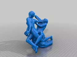 wrestling couple - hermaphrodite und satyr
