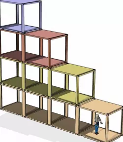 01. Frames - Concept emergency container bed town.