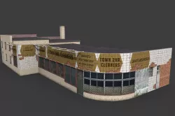 Abandoned Laundry Low-poly  3D model