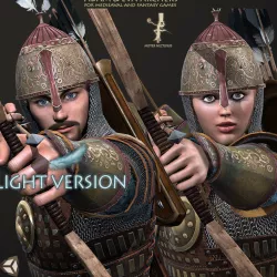 Adam And Eva Archers Light Version Low-poly  3D model