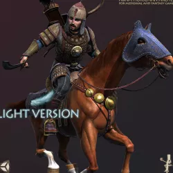 Adam Horseman Archer Light Version Low-poly  3D model