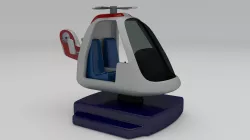 Ambulance Chopper Kiddie Ride Low-poly  3D model