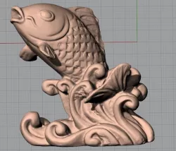 Animal Sculpture Model Fish A106 3D model