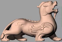 Animal Sculpture Model tiger A033 3D model